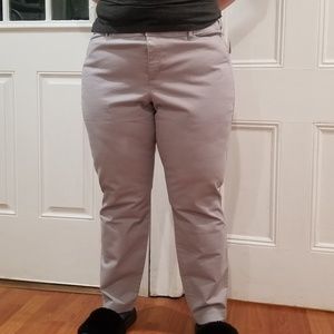 NEW old navy mid-rise grey chinos women size 16
